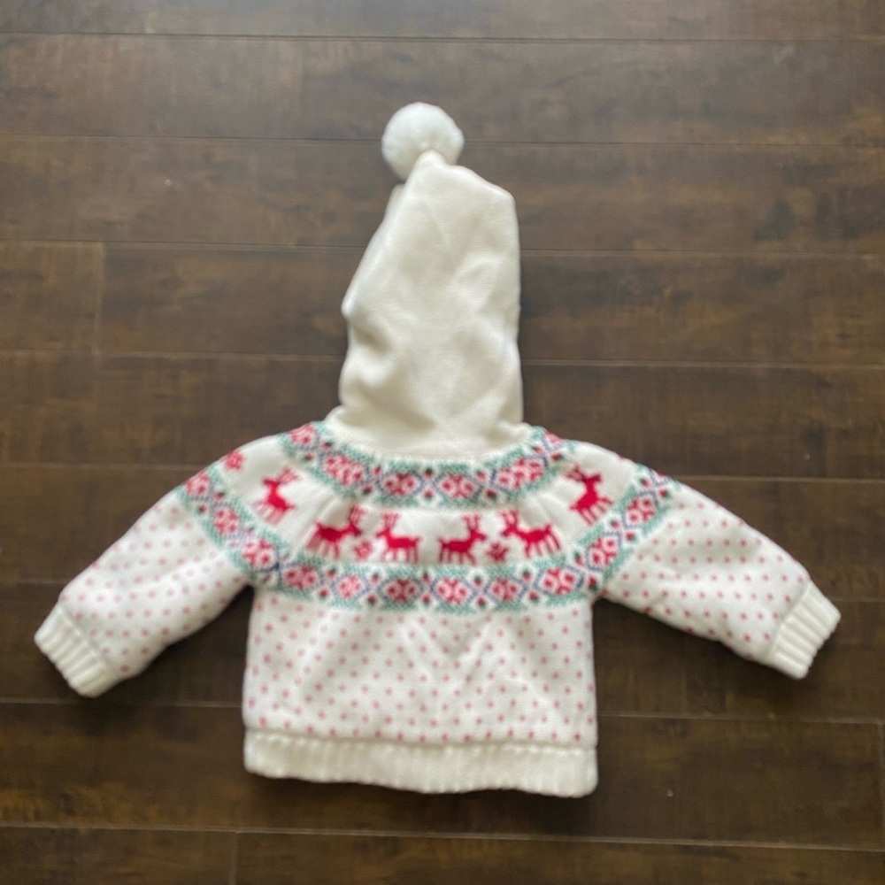 Hanna Anderson Holiday Christmas Hooded lined Jacket Fair Isle - Picture 7 of 9